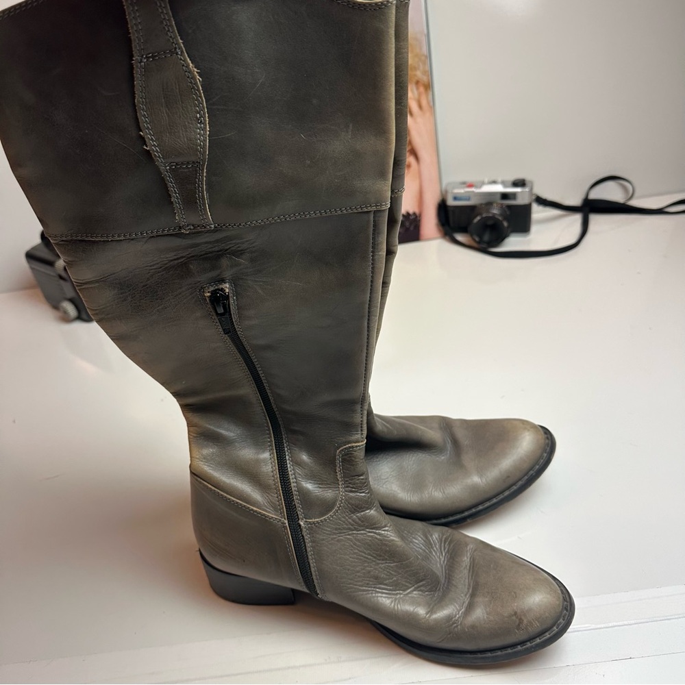 Charles David Italian Leather Riding Boots Brown | Knee High | EU 39